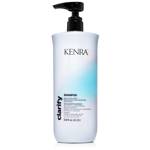 Kenra Clarify Shampoo | Deep Cleansing | Color-Safe | Removes Dulling Deposits & Product Build Up | Brightens Highlighted, Bleached, or Gray Hair | Adds Shine | All Hair Types | 33.8 fl. oz.