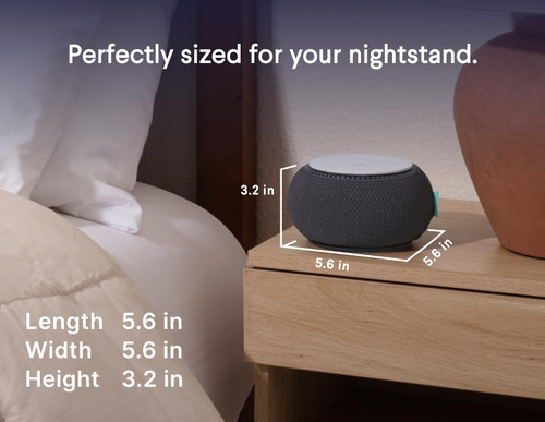 SNOOZ Smart White Noise Machine - Real Fan Inside for Non-Looping Sound, Portable Sleep Aid for Adults, Dogs, Pets, Travel, Home, Bedroom, Sleeping, Office Privacy, Therapy, & Baby Registry - Charcoal