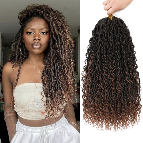 SamBraid 8 Packs Goddess Faux Locs Crochet Hair for Black Women