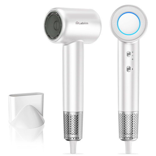 Labiim Hair Dryer,High-Speed Ionic Blow Dryer 110,000 RPM Motor,Cyber White