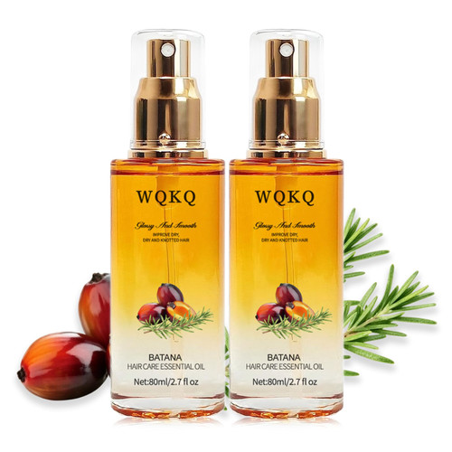 WQKQ Hair Oil Spray with Jojoba & Shea Butter, 2 Pack, 5.4 FL Oz