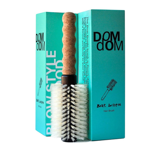 Dom Dom Round Hair Brush, Boar & Nylon Bristles for Blowouts, Medium 2.3in