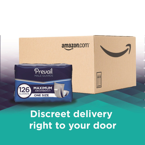 Prevail Proven - Male Incontinence Guards - Bladder Leak Guards - Maximum Absorbency - 126 Count (9 Packs of 14)