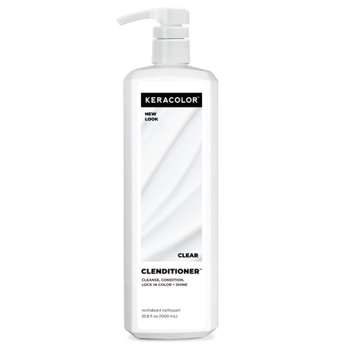 KERACOLOR Clenditioner Cleansing Conditioner Color Safe Prevents Fade - Replaces Your Shampoo, Keratin Infused, 33.8 Fl Oz