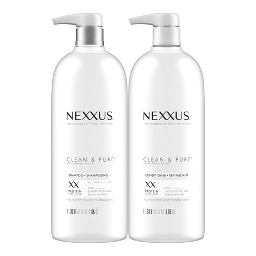 Nexxus Clean & Pure Clarifying Shampoo + Conditioner Set 33.8 oz 2 ct