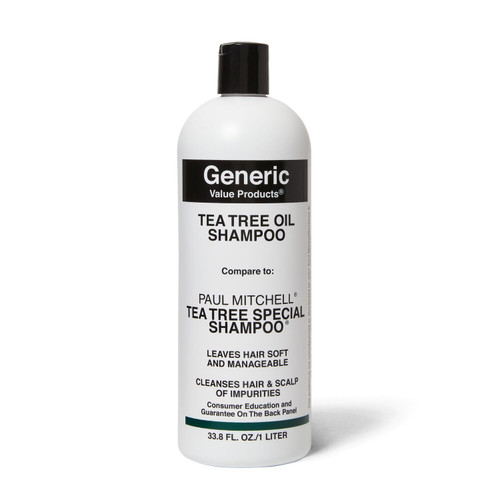 Generic Value Products Tea Tree Oil Shampoo, Leaves Hair Soft and Manageable, Leaves Scalp Clean and Tingling, Adds Vitality and Luster, 33.8oz