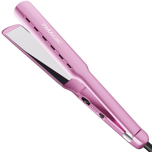 7MAGIC Nano Titanium 1.7" Flat Iron Hair Straightener for Thick Hair,Purple