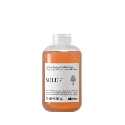 Davines SOLU/Shampoo Clarifying Deep Cleansing For All Hair Types 8.5 Floz
