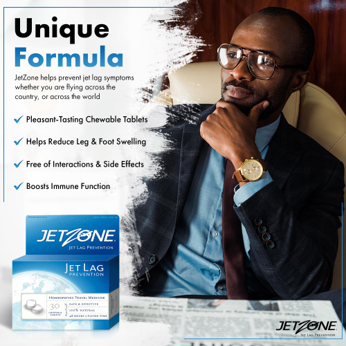 Jet Lag Remedy Pack of 2 - Business & Vacation Homeopathic Travel Aid – Trusted Over 18 Yrs - Immune – Circadian Rhythm - Fatigue – Exhaustion – Tired - Insomnia – 48hrs Flying Time - 30 Chewables
