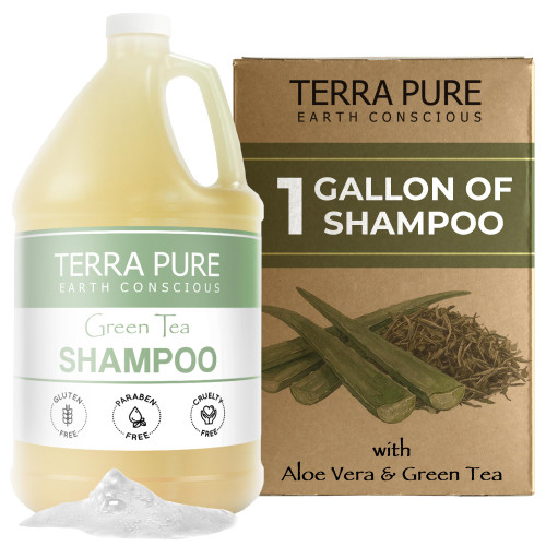Terra Pure 1 Gallon Shampoo Refill for Hotel Dispensers, Bulk Toiletries