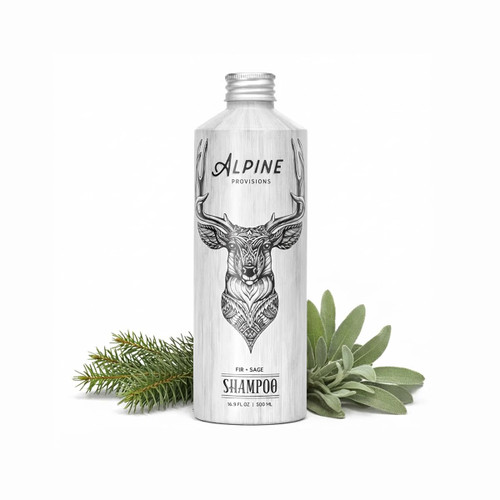 Alpine Provisions Natural Organic Shampoo for Men & Women, Fir & Sage