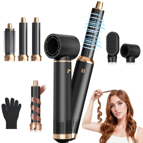 5 in 1 Blow Dryer Brush, Upgrade Hair Dryer Brush Air Curler Air Curl Wrap