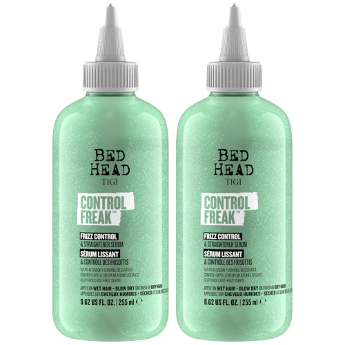 TIGI Bed Head Frizz Control & Straightener Serum, Control Freak 2-Pack – Hair Serum for Soft, Frizz-Free Hair, Pineapple Fragrance, 8.62 Oz Ea