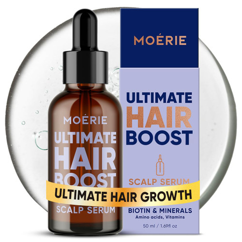 Moerie Ultimate Hair Growth Serum for Natural Hair Regrowth & Thickening - Anti Thinning & Hair Loss Treatment for Women - Rapid Hair Growth Products - Scalp Oil Alternative - 1.69 fl oz / 50 ml