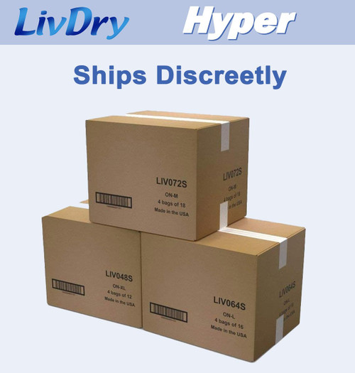 LivDry High Absorbency Pad Insert for Incontinence Briefs and Adult Diapers, Women and Men, Hyper 2400 (18 Count)