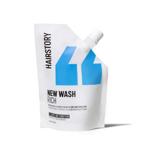Hairstory New Wash Rich Cleansing Cream for Thick, Curly Hair 8 oz Refill