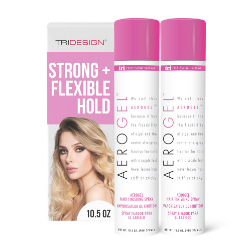 TRIDESIGN Aerogel Hairspray Strong Hold Volumizing - 10.5 oz (Pack of 2)