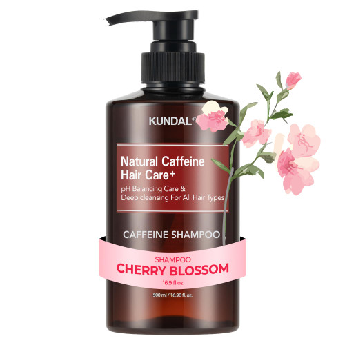 KUNDAL Korean Beauty Natural Caffeine Shampoo [Cherry Blossom]