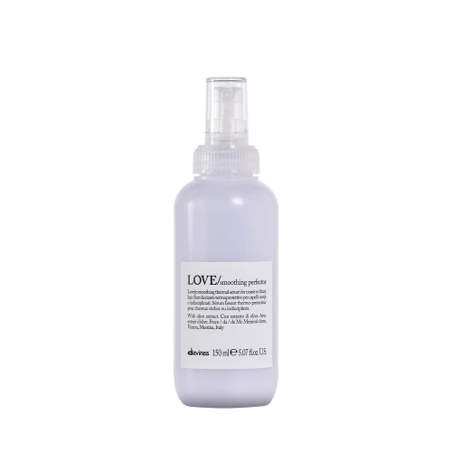 Davines LOVE Smoothing Perfector Serum, Thermal Leave-On Anti-Frizz Formula for Wavy, Unruly, Coarse Hair - Moisturizes & Protects from Heat Without Weighing Down with Olive Extract, 5.07 Fl Oz