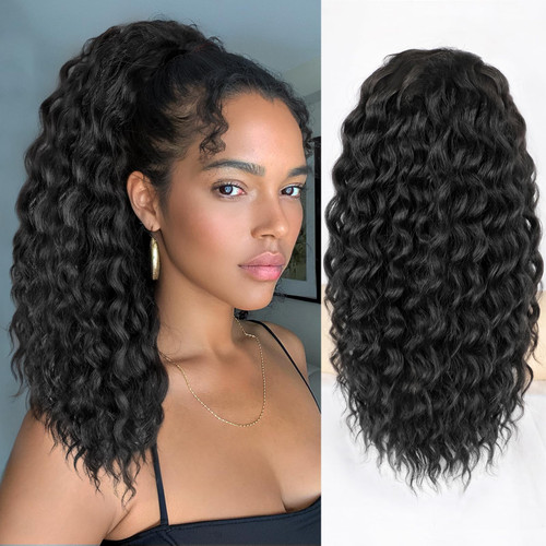 SHNMIN Ponytail Extension,Curly Drawstring Ponytail Hair for Black Women