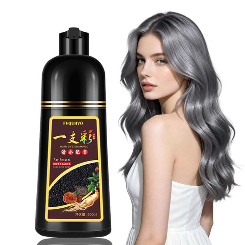 Silver Gray Hair Dye Shampoo 3 in 1, Instant Hair Color Shampoo, Long Lasting Silver Grey Hair Dye, Herbal Color Shampoo Hair Dye, Easy to Use Silver Hair Shampoo & Champu Para Canas