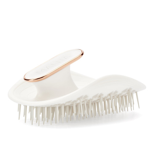 Manta Original Anti-Breakage Hairbrush – Gentle Detangling Brush for Wet & Dry Hair, Flexible Hairbrush for All Types, Healthy Hair Care for Women & Men, White