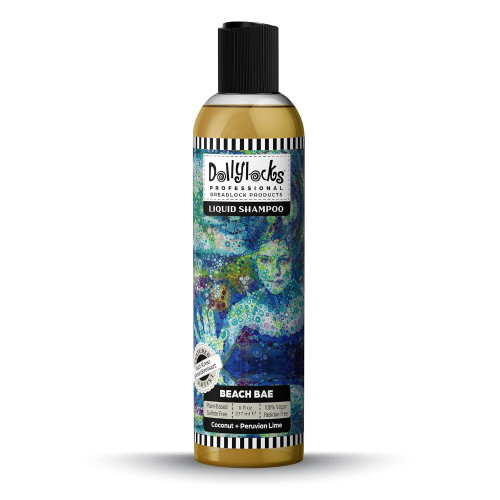 Dollylocks Clarifying Liquid Shampoo | Coconut Lime | Paraben-free, Plant-Based, Vegan, Residue-Free Loc, Braid, Dreadlock Care | All hair types | 8oz