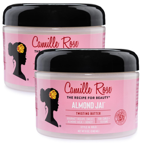 Camille Rose Twisting Butter, Sweet Almond Milk + Honey – Moisturizing Hair Butter for Wavy, Coiled & Curly Hair, 8 Oz Ea