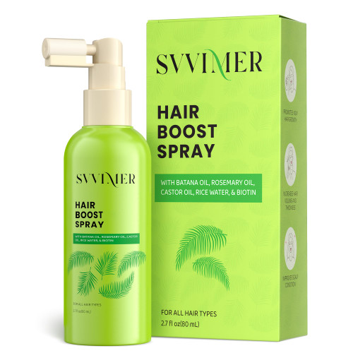 Svvimer Hair Boost Spray - with Rosemary Batana Oil Biotin for Hair Loss and Thinning - Thicker Fuller Longer - for Women and Men 2.7 Fl Oz (Pack of 1)" since unit on hand is Hair Boost Spray.
