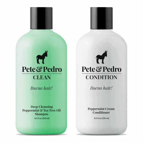 Pete & Pedro Clean & Condition Set Tea Tree Shampoo Conditioner 8.5 oz Each