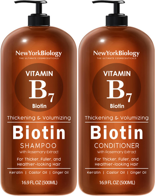 New York Biology Biotin Shampoo & Conditioner Set - 16.9 Fl Oz