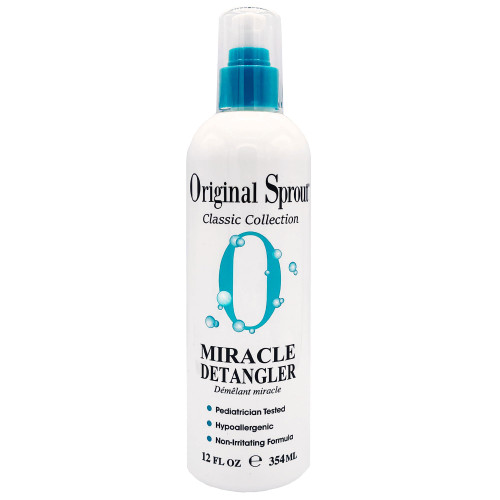 Original Sprout Miracle Detangler Spray, Lightweight Non-Greasy Leave-In Conditioner Spray for All Hair Types, Smooths, Softens & Detangles, Vegan, Cruelty-Free, Safe for Kids & Adults, 12 fl oz