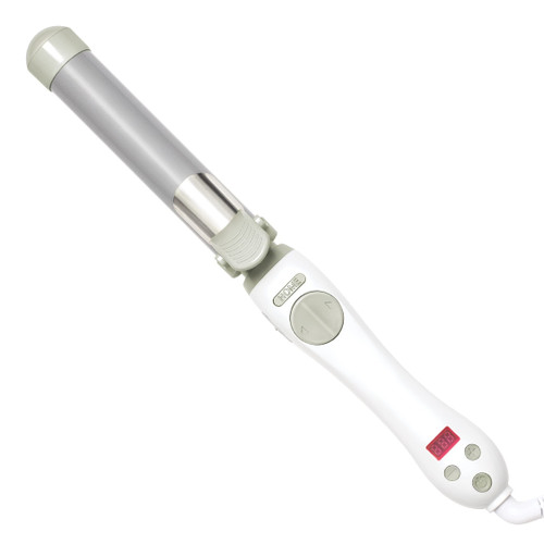 The Beachwaver Co. Beachwaver S1.25 Rotating Curling Iron - White | Automatic 1.25 Inch Ceramic Curling Iron | Auto-Shut Off, Home Button, Travel-Friendly, Dual Voltage | S-Series (DV1138BX)