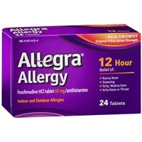 Allegra 12 Hour Allergy, Non-Drowsy 60mg Tablets