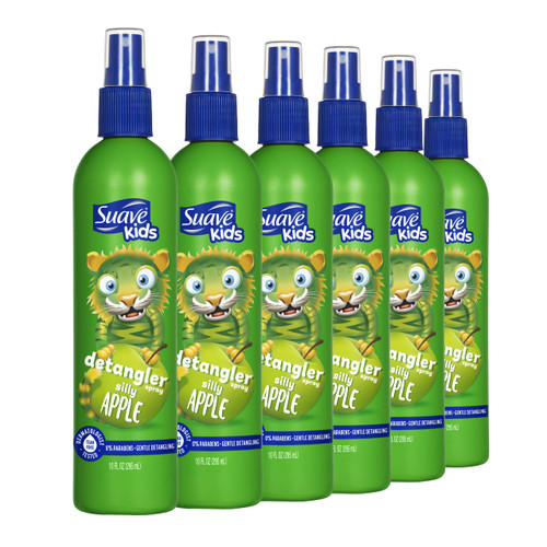 Suave Kids Silly Apple Detangler Spray, Tear-Free, 10 fl oz, 6-Pack