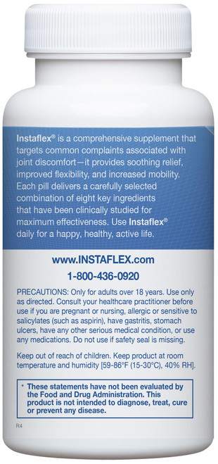 Instaflex Joint Support Supplement for Men and Women - Glucosamine, MSM, White Willow, Turmeric, Ginger, Cayenne, Hyaluronic Acid - 180 Capsules