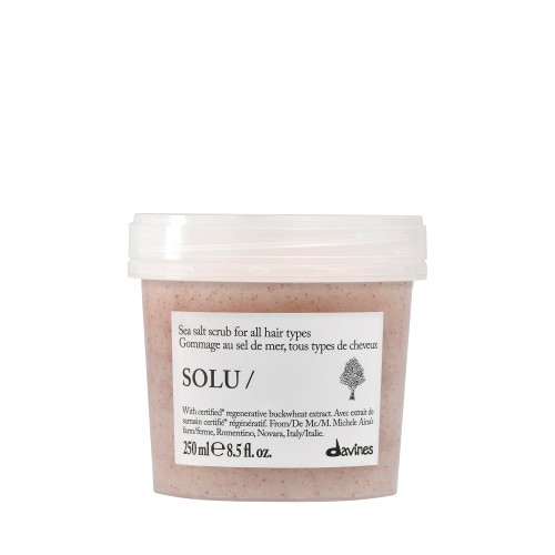 Davines SOLU/Sea Salt Scrub Refreshes Scalp For All Hair Types, 8.5 Fl Oz