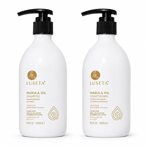 Luseta Marula Oil Shampoo & Conditioner Set for Dry Hair, Frizz Control
