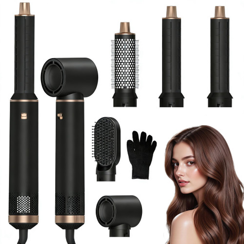 Blow Dryer Brush 5 in 1: Ionic Hot Air Styler Hair Dryer Brush Blow Dryer Set for Curling Volumizing Straightening Styling