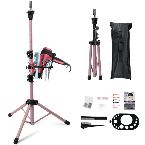 Klvied Wig Stand Tripod, Adjustable 25-53.5in for Braiding and Wig Styling