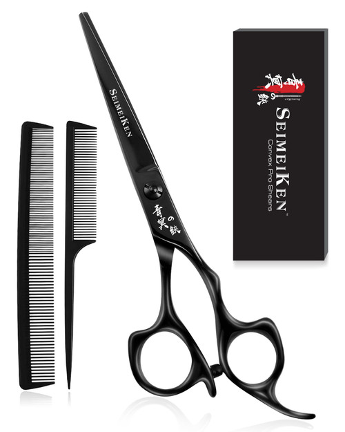 SEIMEIKEN Professional Hair Cutting Scissors Kit, 6” Hair Shears with Comb
