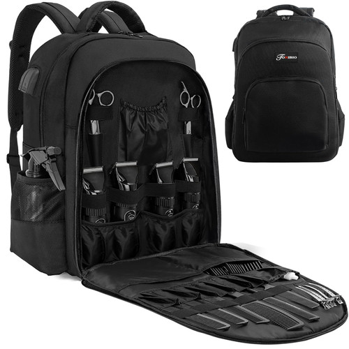 TORIBIO Barber Supplies Bag Backpack for Men, Clipper Tool Bookbag
