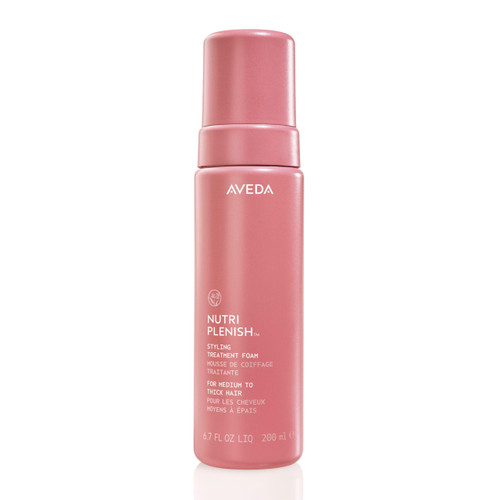 AVEDA Nutriplenish Styling Treatment Foam | Soft Hold Styling Foam for Medium to Thick Dry Hair | Hydrates and Nourishes | 94% Naturally Derived*, 6.7 Fl Oz