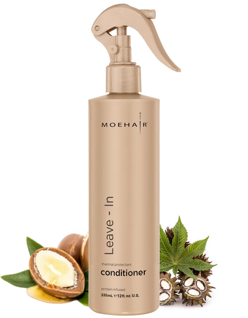 MOEHAIR Leave-in Conditioner Spray with Argan Oil, Hair Detangler 12 Fl Oz