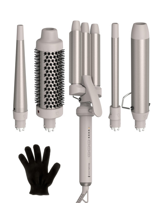 Remington 5-in-1 Curling Wand Set, Interchangeable 0.5" - 1.25" Barrels