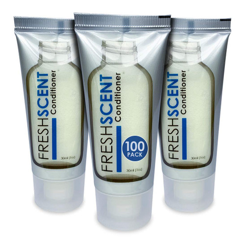 Freshscent Conditioner 1oz (100 Pack) Hotel Travel Size, Bulk Amenities and Toiletries for Hospitality