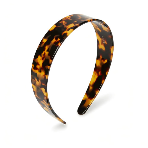 Mavsigak Tortoise Shell Headband for Women, Wide Headbands with Teeth Acetate Resin Hair Bands, Non Slip No Headache Hairband for Women's Hair, Classic Tortoise Headband for Daily Wear (Tortoise)
