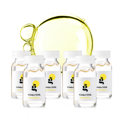 Ginger Milk Ampoule for Hair Loss Control with Biotin (Pack 6 x 0.5 fl oz)