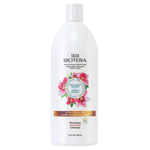 Biotera Ultra Color Care Shampoo for Vivid Color-Treated Hair - Protects & Extends Vibrancy with Coconut & Orchid Extract, Enhances Shine & Softness, Sulfate-Free, Vegan, 32 Fl Oz