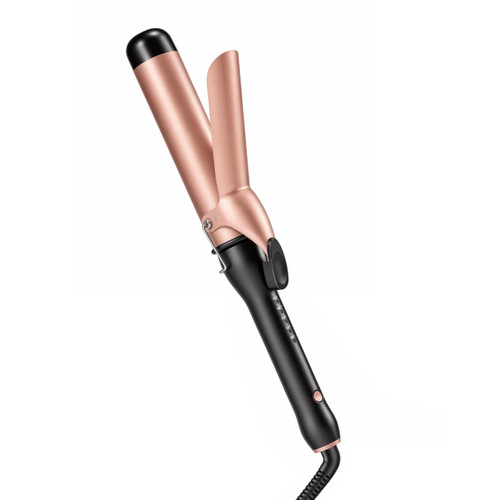 HCAH 1.5 Inch Curling Iron, Large Barrel Tourmaline Ceramic Hair Curler with Clamp, 5 Heat Settings, 30s Fast Heating, Dual Voltage, 60-Min Auto Shut-Off, for Loose Waves, Big Curls and Volume